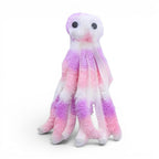 Jouet en peluche Esprit Chat en forme de poulpe multicolore rose et violet avec de grands yeux pour chat