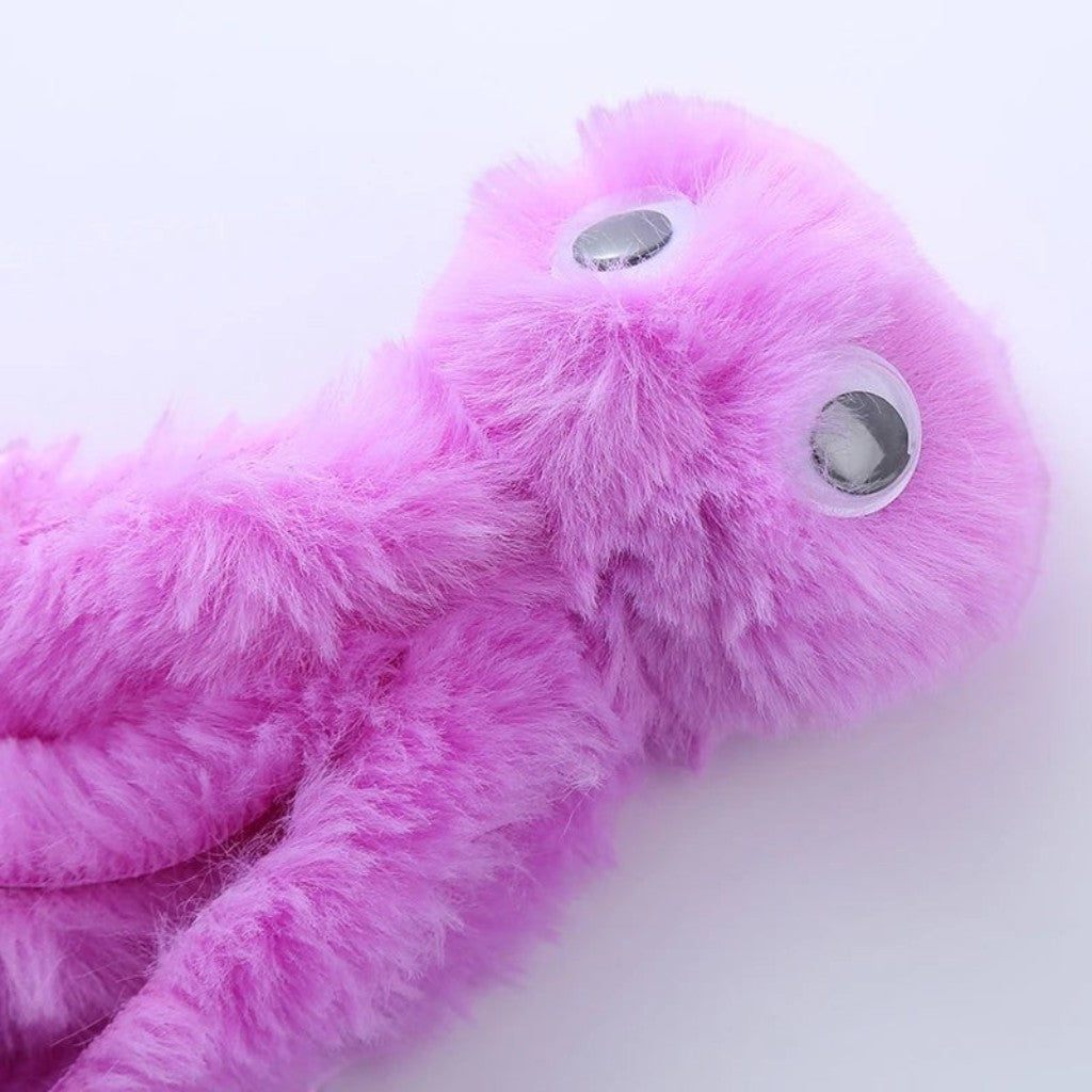 Jouet pour chat Esprit Chat en forme de poulpe rose en peluche douce avec de grands yeux mobiles amusants