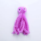 Jouet pour chat Esprit Chat en forme de poulpe rose en peluche douce avec des yeux mobiles