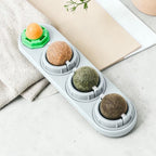 Jouet Esprit Chat pour chat avec boules d'herbe à chat rotatives pour le nettoyage des dents et le plaisir