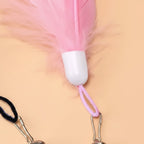 Jouet plume rose pour chat Esprit Chat avec attache métallique, idéal pour stimuler l'instinct de chasse