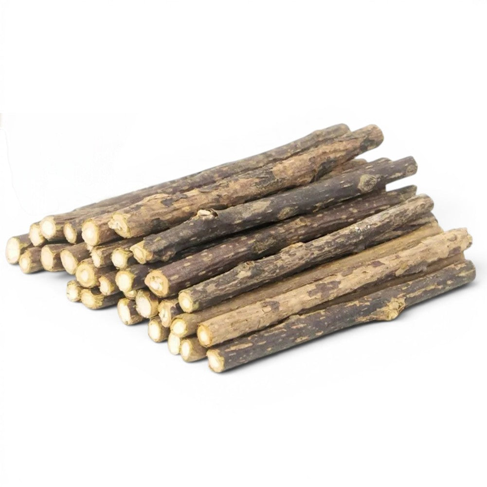 Esprit Chat jouets à mâcher en bois naturel pour chats, bâtons de matatabi pour l'hygiène dentaire et le divertissement.