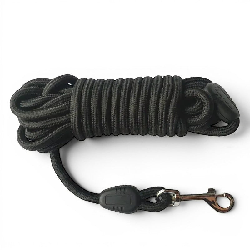 Laisse pour chat Esprit Chat noire en nylon tressé robuste avec mousqueton de sécurité et poignée ergonomique