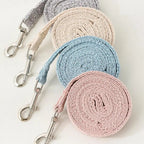 Laisse pour chat Esprit Chat en polyester tressé, disponible en plusieurs couleurs pastel avec mousqueton métallique