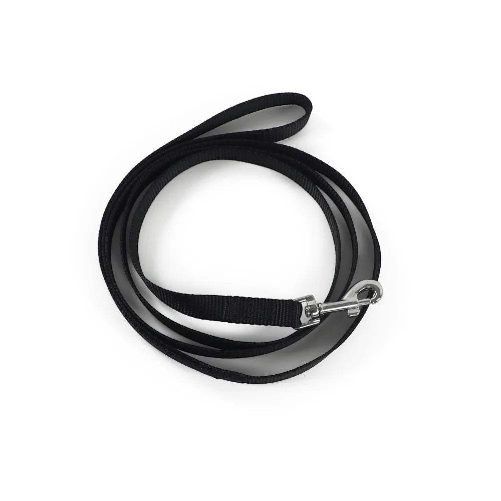 Laisse courte noire pour chat Esprit Chat en nylon robuste avec mousqueton métallique résistant