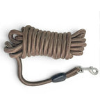 Laisse pour chat Esprit Chat en nylon tressé marron avec mousqueton de sécurité robuste et poignée ergonomique