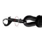 Mousqueton pivotant en métal noir sur laisse en nylon tressé Esprit Chat pour animal de compagnie