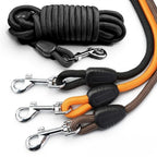 Laisse pour chat Esprit Chat en nylon tressé robuste avec mousqueton métallique sécurisé, disponible en noir et orange