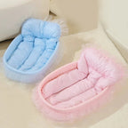 Lits pour chat Esprit Chat style princesse avec motif vichy, volants en tulle et rembourrage en fibre confortable