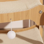 Lit superposé pour chat Esprit Chat en bois avec surfaces de repos texturées et balle de jeu suspendue