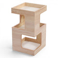 Meuble pour chat Esprit Chat en bois beige avec niches modernes et surfaces de repos pour félin
