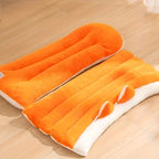 Nid douillet pour chat Esprit Chat en fibre orange et blanche, lit moelleux et respirant pour le confort du félin