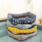 Piles de paniers Esprit Chat confortables en fibre avec motifs imprimés pour animaux, lavables en machine