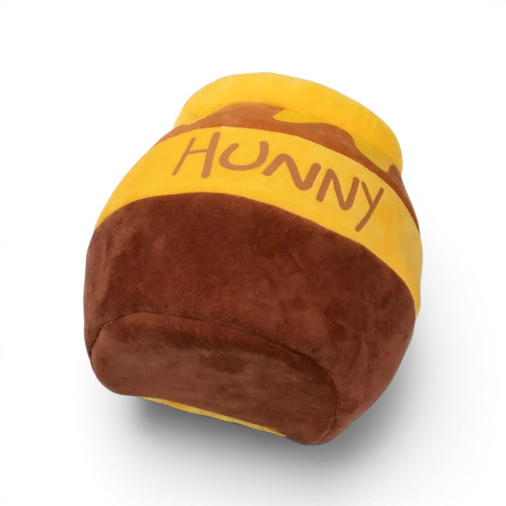 Panier fermé pour chat Esprit Chat en forme de pot de miel jaune et marron en tissu doux et confortable