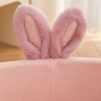Panier pour chat Esprit Chat rose en tissu doux avec oreilles de lapin décoratives