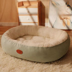 Panier nid Esprit Chat vert sauge avec intérieur en peluche douce pour le confort de votre animal