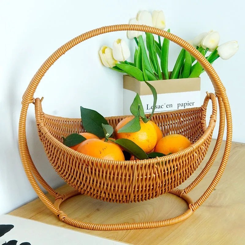 Panier de repos Esprit Chat en osier tressé pour chat, design suspendu sur pied, style naturel et élégant