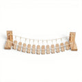 Pont suspendu Esprit Chat en bois naturel pour parcours mural de chat avec cordes de fixation
