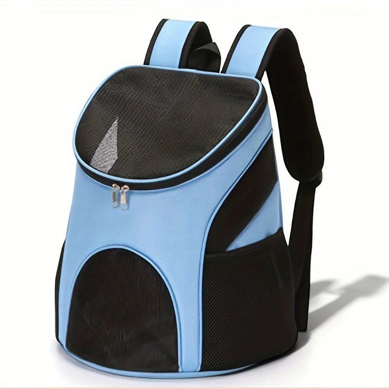 Sac à dos de transport Esprit Chat bleu et noir en nylon respirant pour animaux jusqu'à 20kg