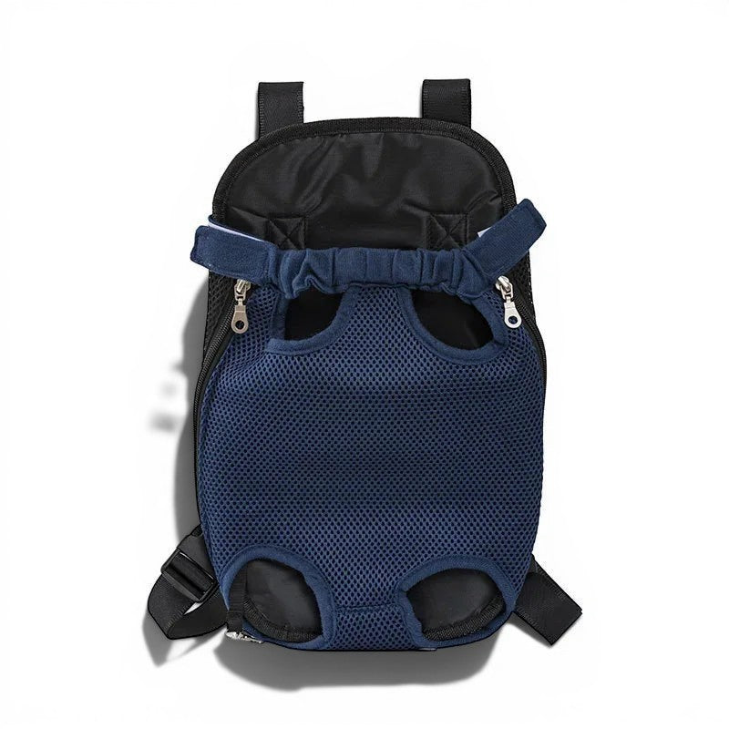 Sac à dos de transport Esprit Chat bleu en nylon respirant avec ouvertures pour les pattes avant
