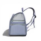 Sac à dos de transport pour chat Esprit Chat en nylon bleu avec panneaux en maille respirante et fermeture éclair