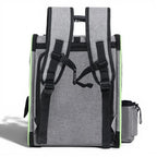 Sac à dos de transport extensible Esprit Chat en tissu oxford gris avec bretelles réglables pour chats