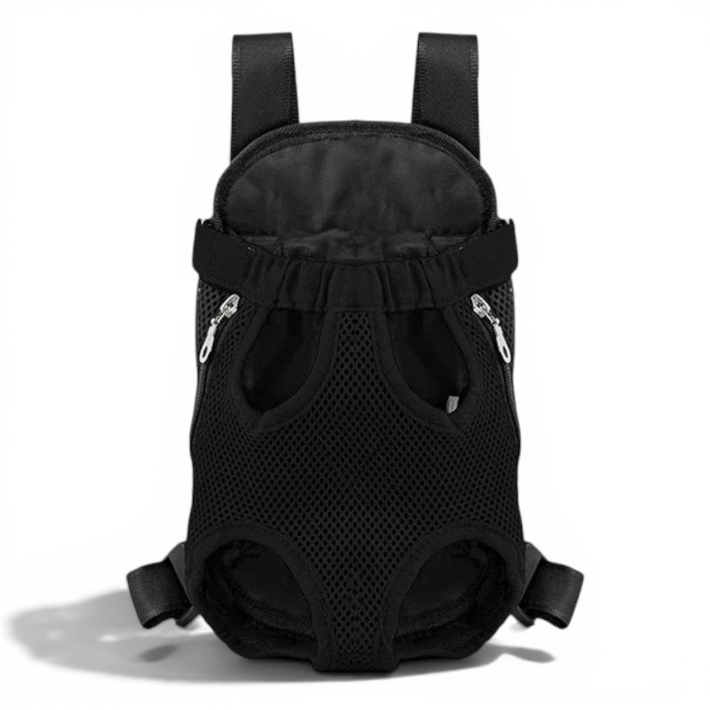 Sac à dos de transport Esprit Chat noir en nylon respirant avec ouvertures pour les pattes pour chiens et chats