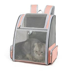 Sac à dos de transport Esprit Chat rose en fibre avec filet respirant pour chat de 6kg