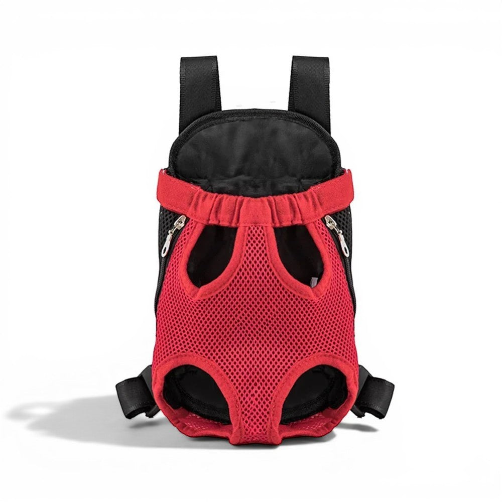 Sac à dos de transport Esprit Chat rouge en maille respirante pour chat, avec ouvertures pour les pattes