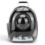 Sac de transport bulle noir en PVC et tissu Oxford par Esprit Chat, avec fenêtre panoramique et ventilation.