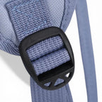 Boucle de réglage noire sur sangle en nylon bleu du sac de transport pour chat Esprit Chat