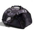 Sac de transport souple noir en nylon pour chat, avec fermeture éclair et fenêtres en maille, par Esprit Chat