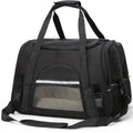 Sac de transport souple noir Esprit Chat en tissu oxford avec fermetures éclair et panneaux en maille aérée