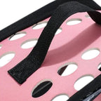 Sac de transport pliable Esprit Chat rose et transparent pour chat avec aérations et fermeture éclair