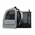 Sac à dos de transport extensible Esprit Chat en tissu oxford gris avec filet noir pour chat