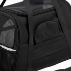 Sac de transport Esprit Chat noir souple pour chat avec fenêtres en filet respirant et fermeture éclair