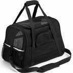 Sac de transport Esprit Chat noir souple pour gros chat avec fenêtres en filet et fermeture éclair