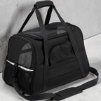 Sac de transport Esprit Chat noir souple pour gros chat avec fenêtres en filet respirant et fermeture éclair