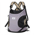 Sac à dos de transport Esprit Chat pliable en nylon gris et beige pour chiens et chats de taille moyenne