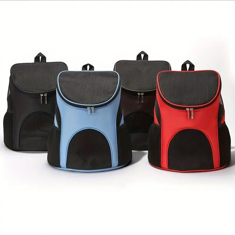 Sac de transport Esprit Chat en nylon respirant pour animaux, disponible en plusieurs coloris, style sportif.