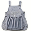 Tablier de transport Esprit Chat gris en coton doux avec poche ventrale pour porter un petit chat