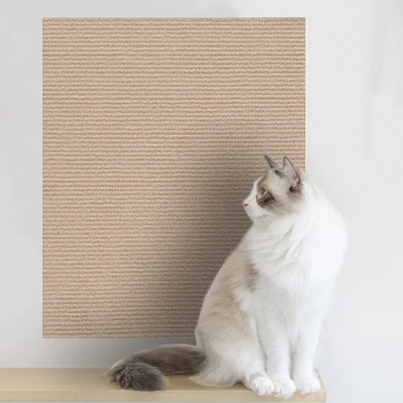 Tapis griffoir Esprit Chat beige en nylon adhésif pour protéger le canapé des griffes de votre chat