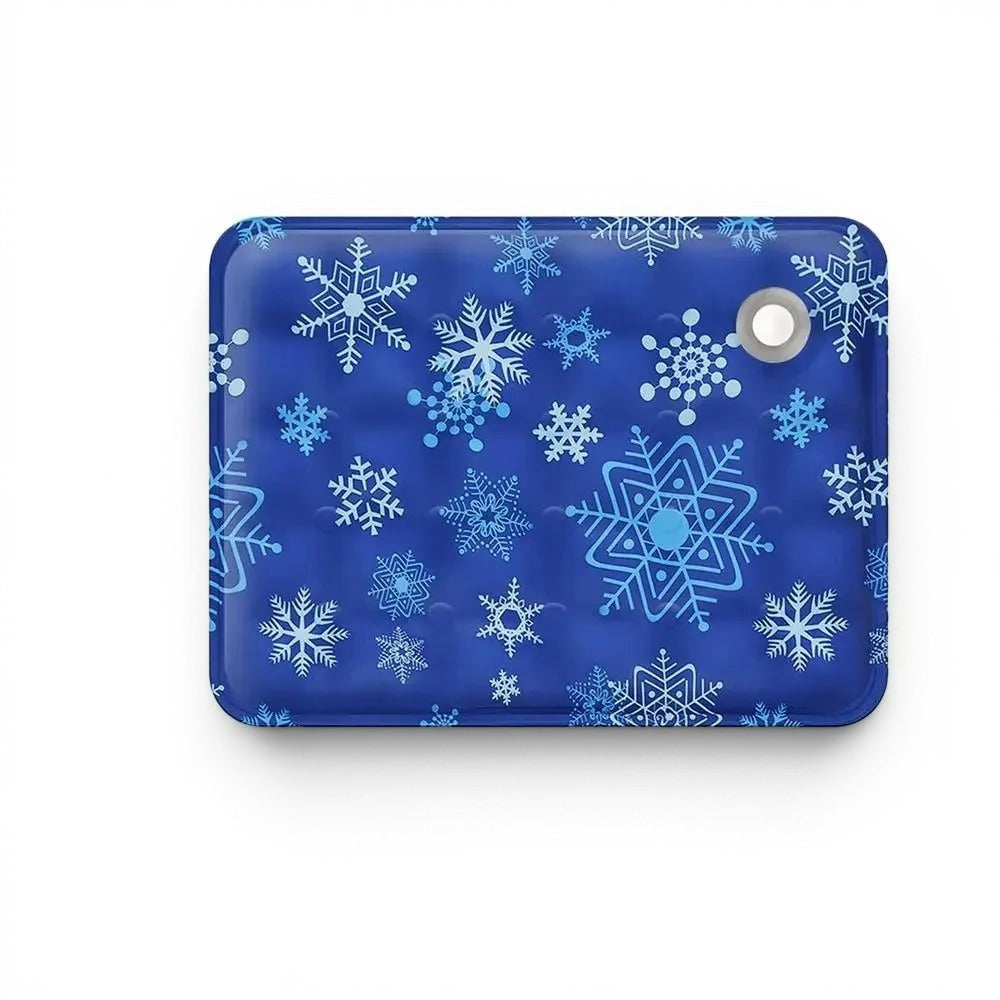 Tapis rafraîchissant Esprit Chat bleu avec motifs de flocons de neige pour le confort des animaux en été