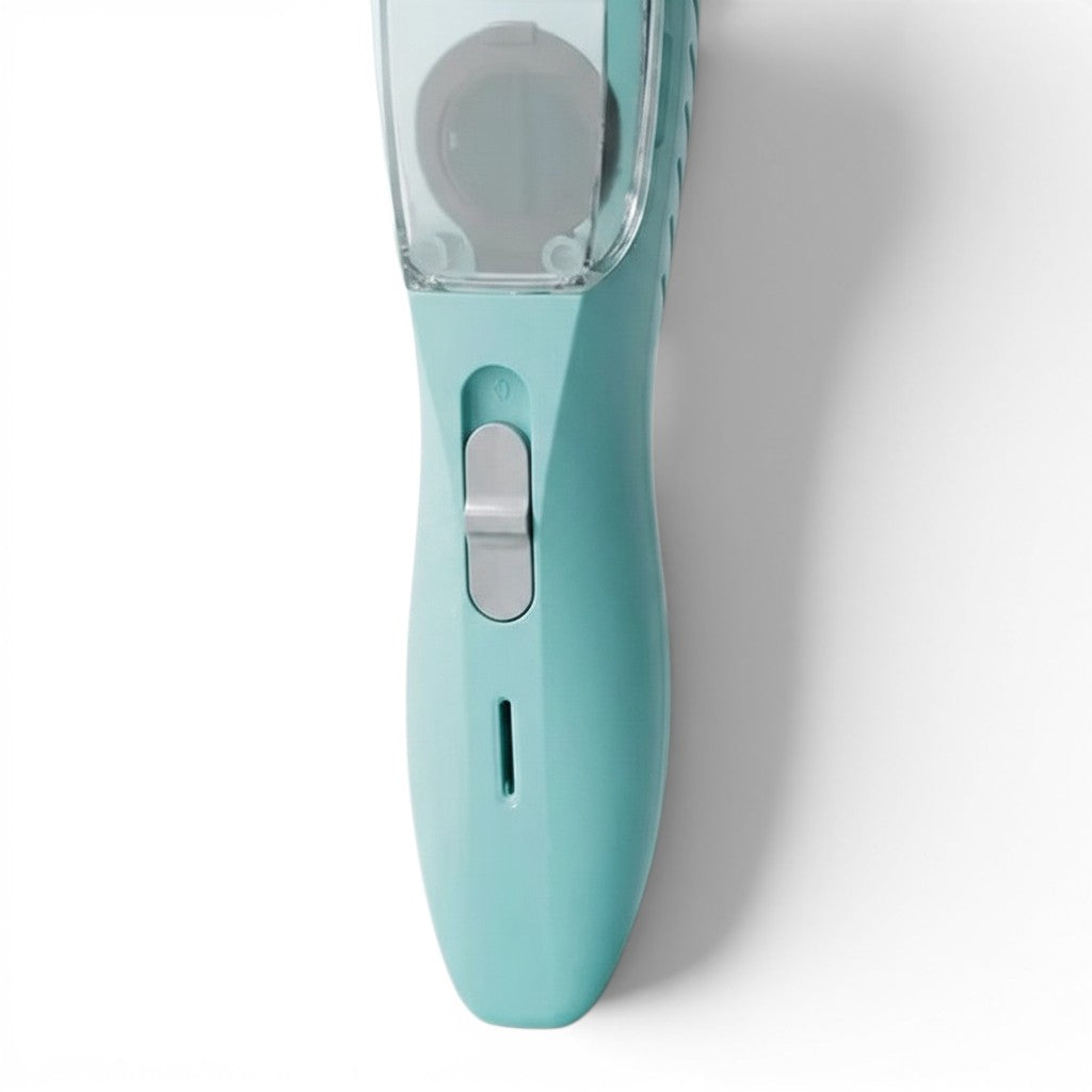 Tondeuse Esprit Chat électrique rechargeable bleu clair avec aspirateur intégré pour le toilettage des animaux