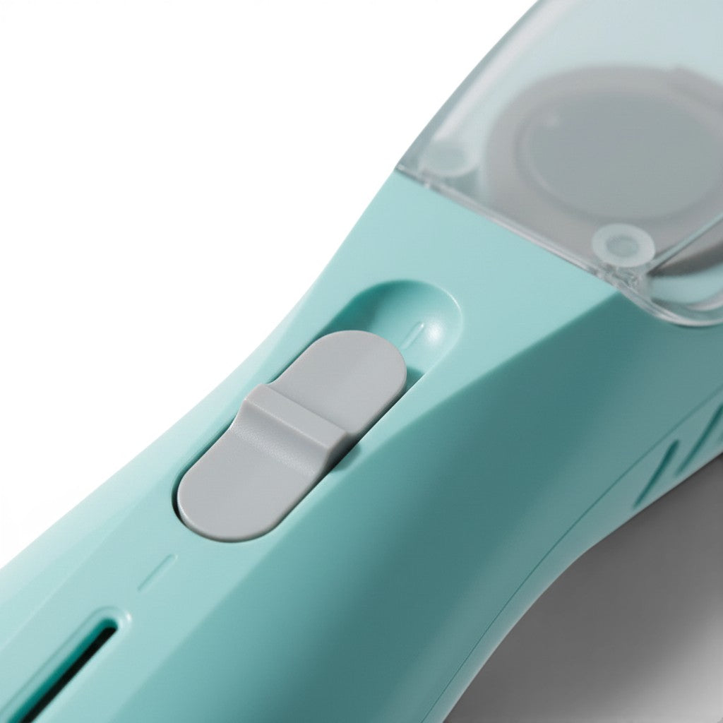 Tondeuse électrique Esprit Chat bleu menthe avec interrupteur gris pour le toilettage des animaux