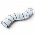 Tunnel de jeu blanc pour chat Esprit Chat en polyester pliable avec ouverture latérale pour stimuler l'activité